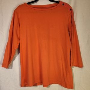 XL Orange Shirt 3/4 length sleeve